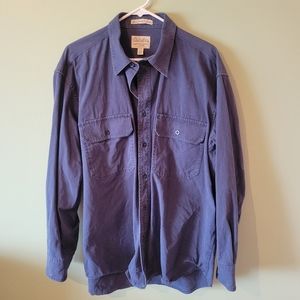 Cabela's men's canvas shirt blue size large